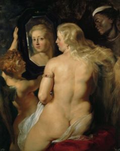 Ein Gemälde des Malers Rubens, das eine kurvige Frau zeigt